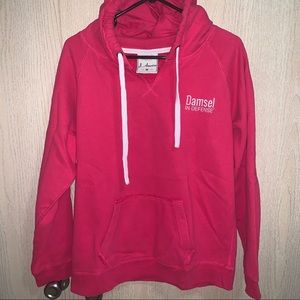 Super Soft Pink Hoodie Sweatshirt w/ Drawstring